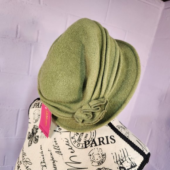 NWT Shihreen Chartreuse Wool Hat - Picture 3 of 6